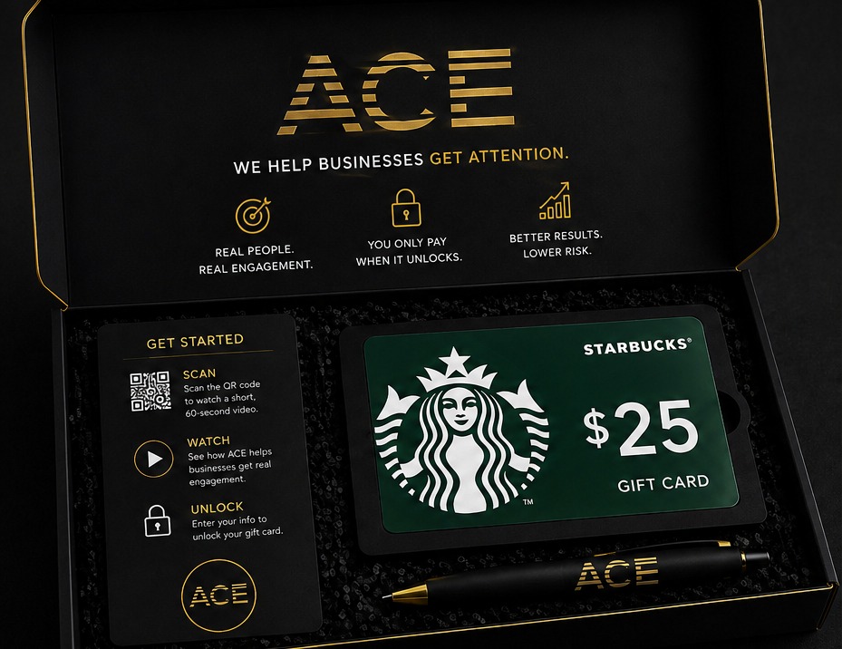 An opened ACE package showing its contents